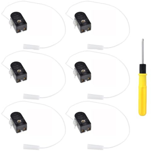 Acmerota 6Pack Interruptor Empotrable Mini Interruptor Tirador 2A 250V AC Interruptor Tirador Encendido-Apagado Interruptor Tirador Lateral de Pared para Lámparas Colgantes