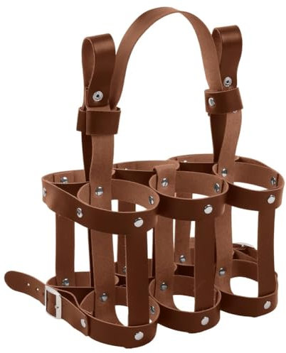 Eighosee Porte-Bouteille de Bière pour Vélo, Porte-Boisson en Cuir, Porte-Bouteille D' de Bière D'Extérieur, Marron