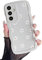ZTOFERA Case for Samsung Galaxy S25 5G, Cute Curly Wave Frame Daisy Pattern Liquid Silicone Case, Flexible Shockproof Protective Bumper Cover for Samsung S25 - Beige