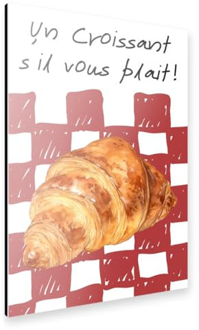 artboxONE Alu-Print 150x100 cm Checkered Croissant von Künstler Edsonramosart