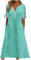 KUIH Women Dresses Plus Size Summer Maxi Dresses for Wome UK Loose Casual a Line Dress Elegant Party Tunic Dress Ladies Sundress Beachwear Holiday Clothes