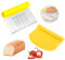 2 Pièces Spatule À Pâte – Grattoir à Pâte en Inox – Corne Patisserie en Plastique avec Échelle – Coupe Pâte – Lisseur Gâteau Patisserie – Racloir de Bol – Outils de Cuisine pour Gâteaux, Pizza, Pain