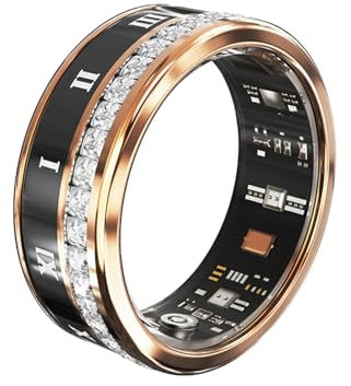 Smart Ring, Smart Health Ring for Women Men IP68 Waterproof Fitness Tracker w/Sleep Heart Rate Blood Pressure Oxygen Monitor Bluetooth Pedometer Calories Step Counter, Rose Gold #8