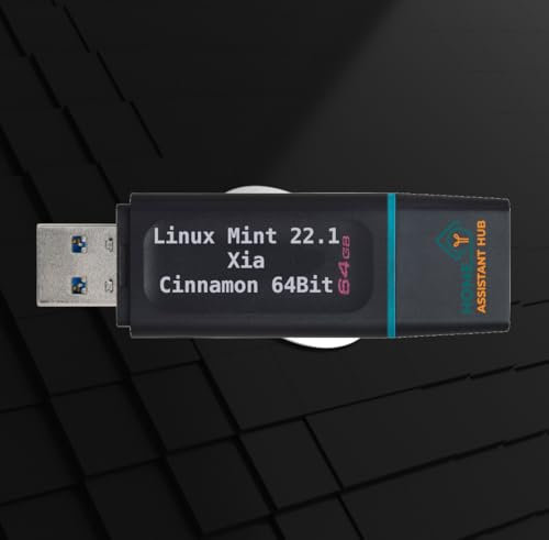 Linux Mint 22.1 „Xia“ – Bootfähiger 64GB USB 3.2 Stick (USB-A) – Live-System & Installationsmedium – ca. 50GB frei für Ihre Daten (Cinnamon)