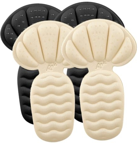 DEARMAMY 2pairs Fall Heel Pads for Shoes Wear-Resistant Heel Cushion Inserts for Women T-Shaped Design and Pointed Shoes