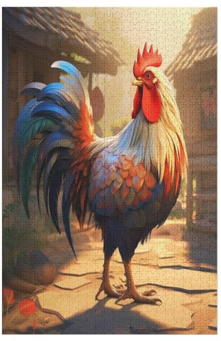 Ente Holzpuzzle 1000 Teile, Knobelspiele Für Erwachsene, Teenager, Puzzles Unmögliche - Kinder Puzzle Zimmer Deko （78×53cm）