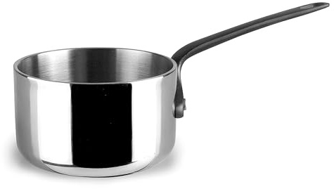 Lacor 61142 – Mini-Trimetall-Kochtopf, Edelstahl 18/10 | Aus lebensmittelechtem Edelstahl gefertigt; hohe Korrosionsbeständigkeit und Haltbarkeit im täglichen Gebrauch
