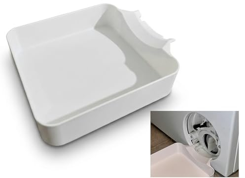 Washing Machine Drain Funnel for Siemens Bosch - Drip Tray for Fluff Filter Cleaning, Prevents Laundry Room Floods, Compatible with BSH Group Models (Bosch, Siemens, Neff, Constructa)