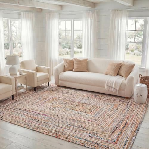 SAFAVIEH Cape Cod Area Rug 8x10, Jute Textured Large Beige & Multi CAP202B