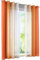 SIMPVALE Vorh?nge Durchscheinend mit ?Sen 2er Set, Farbverlauf Voile Gardinen Transparent, Lange Vorh?nge f¨¹r Balkon, Schlafzimmer und Wohnzimmer, 140 x 175 cm, Orange mit Wei?