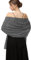Baoqiya Damen 180468 Pashmina-Schal, dunkelgrau, 195 cmx45 cm