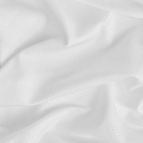 Mandy - Funktionsstoff - atmungsaktiv & schnelltrocknend - Mesh Optik - für Sportbekleidung (Weiß)