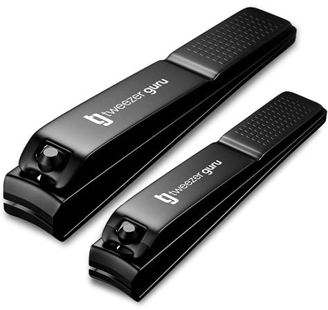 Ensemble coupe-ongles professionnel en acier inoxydable avec étui en cuir – Bords incurvés et résistants à la rouille pour les ongles épais – Cadeau de voyage idéal, pour hommes, femmes et enfants