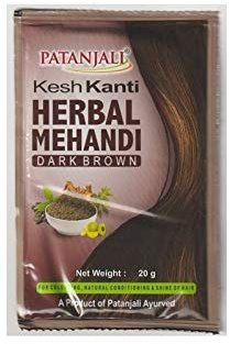 Patanjali Kesh Kanti Mehandi Kräuter, Dunkelbraun, 20 g, 5 Stück