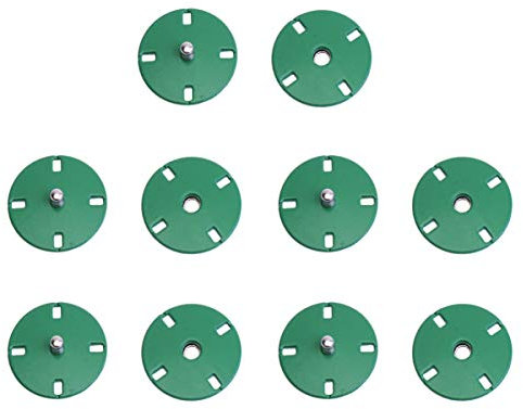 Milisten 10stücke Teiliges Grüne Metallknöpfe Aus Legierung Flache Handgenähte Druckknöpfe Für Kleidung Modische Dekoration Für Nähprojekte