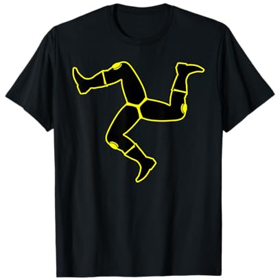 Isle of Man TT / Road Racing / Triskele schwarz-gelb T-Shirt