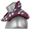 Nackenhörnchen mit Stehkragen, Leinsamenkissen - Nackenkissen Wärmekissen - Nacken-Heizkissen für Mikrowelle und Backofen - Flanell karo-rot