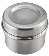 Lurch 240939 Lunchbox/Dressingdose (Ø 5,6 x 4,8 cm) aus Edelstahl, Silber