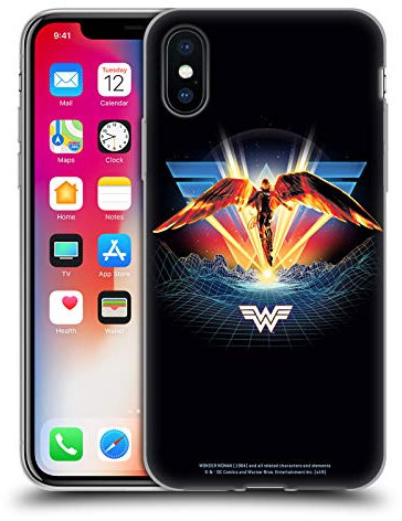 Head Case Designs Offizielle Wonder Woman 1984 Panzer Gold Grafiken Der 80er Gel Handyhülle Hülle [Militärischer Schutzgrad] Kompatibel mit Apple iPhone X/iPhone XS