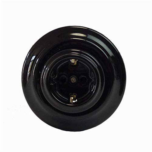 Germany Schuko Base Presa Porcellana con Terra,Scatola da incasso 16A,240V Nero