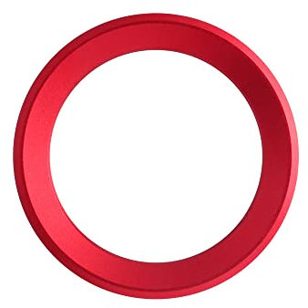 BLINGOOSE für Skoda Innenraum Zubehör Rotes Lenkrad Emblem Aufkleber Gelten für Skoda 2014 15 16 17 18 19 2020 Metall Aluminiumlegierung 1 Stück