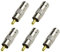 eMagTech 5 conectores adaptadores BNC macho a RCA Phono hembra, chapado en oro, AV a Q9, compatible con cámara de seguridad CCTV, sistema de vigilancia, monitor, TV, DVR, cámaras