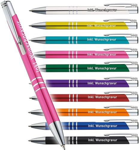 Your Gravur - Kugelschreiber mit Gravur | Scotty - personalisierter Stift - Werbekugelschreiber mit Wunschtext & Logo - 1-2 Tage Lieferzeit - Anzahl: 500