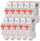 EATON 109128 PLGC4-C10/1N - DISJONCTEUR MODULAIRE PH/N - Blanc - MANETTE ORANGE - 1P+N / 10 A - COURBE C - Raccordement direct sans vis - 10 disjoncteurs