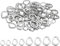 SUPERFINDINGS 80 Stück 4 Größen Edelstahl Swivel Solid Ring Birnenform Angelköder Verbinder Hochfester Solid Ring Line Salzwasser Solid Ring Angeln Süßwasser Schlaufe Für Salzwasser Süßwasser