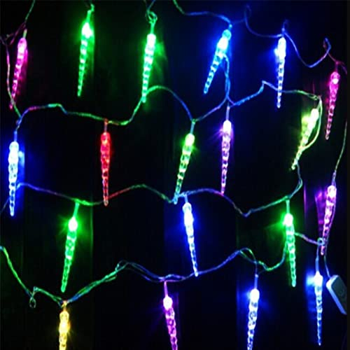 Weihnachtsbeleuchtung Außen Solar Balkonkasten, Weihnachtsdeko Aussen mit Solar Wetterfest, LED Eiszapfen Lichterkette Außen Solar Eisregen Weihnachtsbaum Deko Aussen 8 Modes (6.5m 30LED, Bunt)