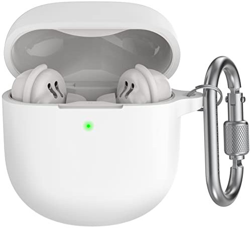 AHASTYLE Silikon Hülle für Bose QuietComfort Ultra & Bose QuietComfort Earbuds II Case und Schutzhülle Kompatibel mit Bose QuietComfort Ultra und Bose QuietComfort Earbuds II (Weiß)