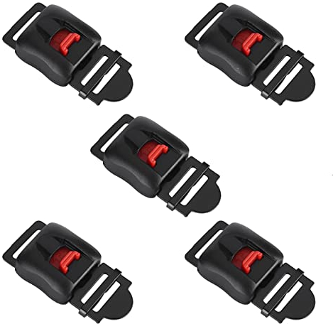 TKSE Helme Clip, 5 Stück Motorrad Helme Speed Clip Kinn Gurt Schnell Verschluss Trenn Schnalle Universal Motorrad Helm Verschluss fur Helm Ersatzteile