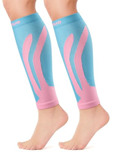 CAMBIVO 2 Paia Polpaccera Compressione Uomo Donna, Calze Compressione, Gambaletti Compressione, Fascia Elastiche Polpaccio, per Corsa, Fitness, Sport, Calcio, Ciclismo, Circolazione, Vene Varicose