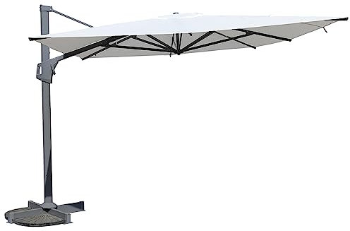 Gecko Jardin Parasol déporté écru 4x3 m Neptunia