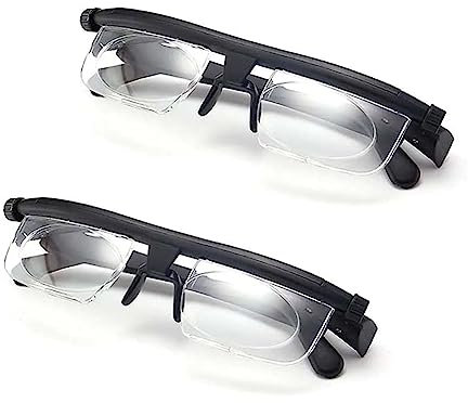 LUCKKY 2 Stück Vifocus-Brillen, verstellbare Fokusbrillen für Nah- und Fernsicht, verstellbare Vifocus Dial Vision-Brille, verstellbare Zifferblattbrillen, verstellbare Lesebrillen