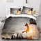 MUNOOR Basketball Bettwäsche Sets mit ReißVerschluss Sonnenuntergang Sport Bettwäsche 155x220 Teenager 3D Motiv Bettbezug mit 2 Kissenbezug 80x80 Weich kuschelig Mikrofaser Dekorativ Bettbezüge