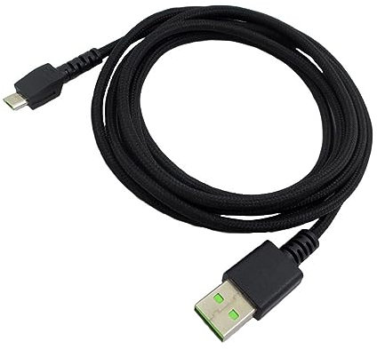 Yaowanguan USB Quick Charging Cable for Razer Naga Pro/DeathAdder V2 Pro/Viper Ultimate/Basilisk Ultimate Gaming Mouse,Replacement Micro USB Charger Cable Wire(Black)