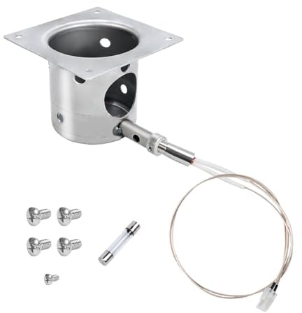 GasSaf Feuerbrenntopf und Hot Rod-Zünder-Set | Ersatz für Traeger, Pit Boss, Camp Chef Pelletgrill mit Schrauben und Sicherung