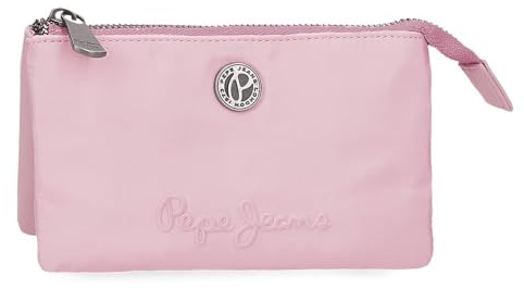 Pepe Jeans Corin Porte-Monnaie Trois Compartiments Rose 17,5 x 9,5 x 2 cm Polyester et PU by Joumma Bags, Rose, Talla única, Porte-Monnaie Triple