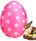 Ostereier buntes Ei 40cm Ostereier Deko Ostereier aufblasbare Ostereier mit schönen Mustern Ostern Deko Osterstrauchdeko für Ostern, drinnen und draußen, Hof, Garten, Rasendekoration (Rosa)