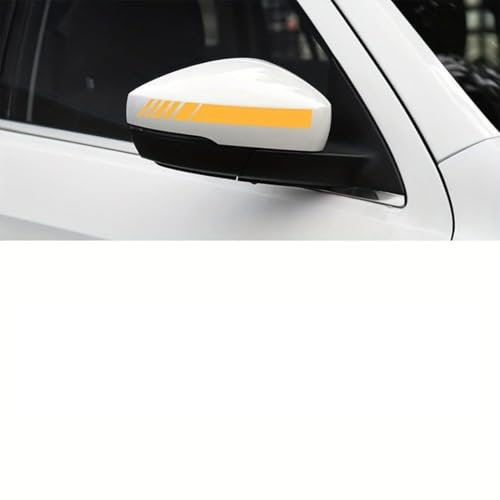 Autospiegel-Streifen-Aufkleber,kompatibel mit Lada granta vesta kalina priora,Aufkleber,4-Yellow