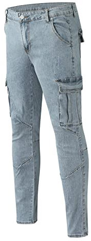 Generico Jeans Neri Uomo Strappati Drip Uomo Jeans con Toppe Pantaloni Uomo Cargo Jeans Jeans Uomo Larghi Streetwear Salopette Uomo Jeans Skinny Jeans Uomo Estivi Elasticizzati alle