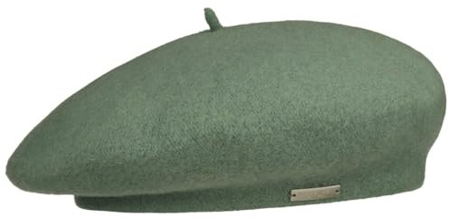 Seeberger Classic Uni Walkmütze Baskenmütze Baske Wollbaske Winterbaske Damenbaske (One Size - hellgrün)