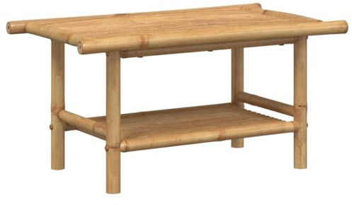 vidaXL Table Basse 70x40x35 cm Bambou, Table d'appoint, Bout de canapé, Table d'accent, Table de Salon, Table Centrale, Table d'extrémité, Table à thé