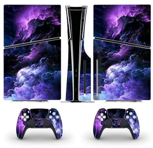 DolDer Sticker für PS5 Slim Disc Edition, Aufkleber Vinyl Skin Schutzfolie Folie Cover für PS5 Slim Disc Konsole und Controller (S0119)