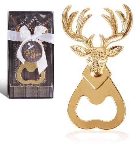 COLOFALLA Weihnachten Geschenke Flaschenöffner Weihnachten Hirsch Tannenbaum Bottle Opener Weihnachtsgeschenke Kronkorkenöffner für Männer Frauen Kollegen (Hirsch)