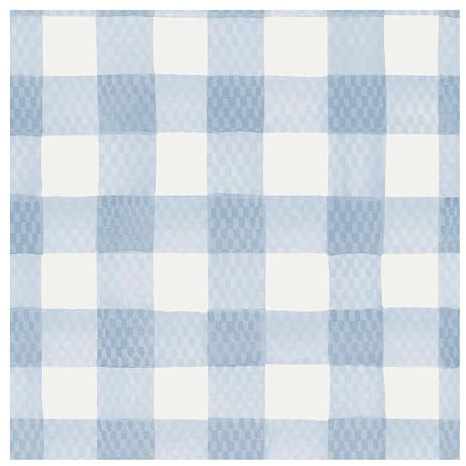 Graham & Brown Cath Kidston Painted Gingham Blue Gingham Wallpaper | Paste the Wall Application | Blue Floral | Eco-Friendly