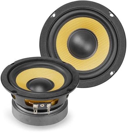 VONYX WK10 4-Inch Kevlar Replacement Speaker Driver, 75W RMS Woofer with 4-Layer Voice Coil, Heat-Resistant Hi Fi Upgrade for Repairs and Audio Systems