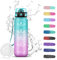 Botella de Agua, 500ml Botella Agua Niños, Botella Reutilizable a Prueba de Fugas, Botella Agua Motivacional con Filtro, Marca de Tiempo, Cantimplora para la Escuela, Oficina, Acampar, Viajar, Oficina