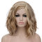 PORSMEER Perücke Damen Kurze Bob Locken für Afro/Frauen/Mädchen Natürliche Mittelteil Haar Perücke Party/Kostüm Ohne Lace Front Wig (Blond gemischt braun)